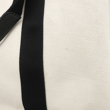 バレンシアガ BALENCIAGA ネイビーカバス M 339936 ナチュラル×ブラック キャンバス レザー トートバッグ アイボリー 黒