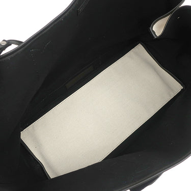 バレンシアガ BALENCIAGA ネイビーカバス M 339936 ナチュラル×ブラック キャンバス レザー トートバッグ アイボリー 黒