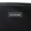バレンシアガ BALENCIAGA ネイビーカバス M 339936 ナチュラル×ブラック キャンバス レザー トートバッグ アイボリー 黒