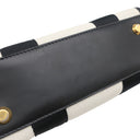 バレンシアガ BALENCIAGA ハードウェア XS 693662 ナチュラル×ブラック キャンバス レザー 2WAYバッグ ゴールド金具 黒 オフホワイト ハンドバッグ ショルダー