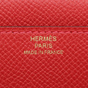 エルメス HERMES コンスタンス ロング ルージュカザック ヴォーエプソン 長財布 ゴールド金具 赤 二つ折り財布