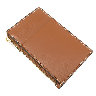 セリーヌ CELINE ジップ付きカードホルダー キュイル トリオンフ 10K583EMJ.04LU タン ラムスキン スムースラムスキン コインケース ゴールド金具 カードケース 小銭入れ