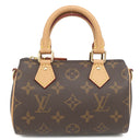 ルイヴィトン LOUIS VUITTON ナノ スピーディ M81085 モノグラム モノグラムキャンバス 2WAYバッグ ゴールド金具 ミニスピーディ ショルダーバッグ ハンドバッグ 茶