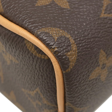 ルイヴィトン LOUIS VUITTON ナノ スピーディ M81085 モノグラム モノグラムキャンバス 2WAYバッグ ゴールド金具 ミニスピーディ ショルダーバッグ ハンドバッグ 茶