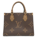 ルイヴィトン LOUIS VUITTON オンザゴー PM M46373 モノグラム×モノグラムリバース モノグラムキャンバス モノグラムリバースキャンバス ハンドバッグ ゴールド金具 茶 コインケース付き ショルダーストラップ欠品