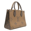 ルイヴィトン LOUIS VUITTON オンザゴー PM M46373 モノグラム×モノグラムリバース モノグラムキャンバス モノグラムリバースキャンバス ハンドバッグ ゴールド金具 茶 コインケース付き ショルダーストラップ欠品