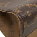 ルイヴィトン LOUIS VUITTON オンザゴー PM M46373 モノグラム×モノグラムリバース モノグラムキャンバス モノグラムリバースキャンバス ハンドバッグ ゴールド金具 茶 コインケース付き ショルダーストラップ欠品