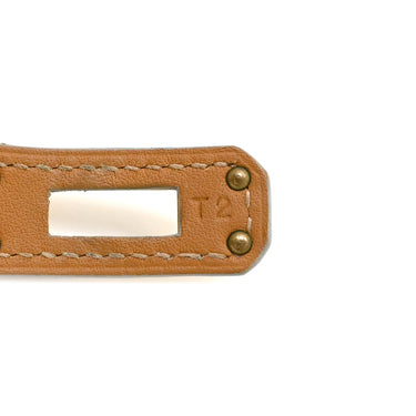 エルメス HERMES ケリードゥブルトゥール ホワイト ヴォースイフト GP T2 ブレスレット ゴールド金具 白 2重 2連 レザーブレス