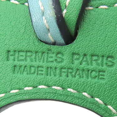 エルメス HERMES パドック シュバル ホースシュー ブルー×グリーン ヴォースイフト バッグチャーム 水色 緑 馬蹄
