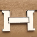 エルメス HERMES コンスタンス 24 ミロワール チャイ ヴォーエプソン ショルダーバッグ シルバー金具 茶 ホワイトラッカー