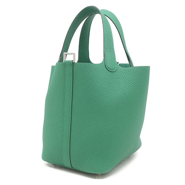 エルメス HERMES ピコタンロック PM ヴェールヴェルティゴ トリヨンクレマンス ハンドバッグ シルバー金具 新品 未使用 緑