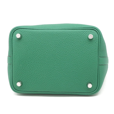エルメス HERMES ピコタンロック PM ヴェールヴェルティゴ トリヨンクレマンス ハンドバッグ シルバー金具 新品 未使用 緑