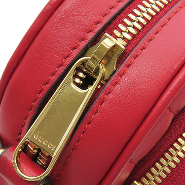 グッチ GUCCI ハート ショルダー 751628 レッド レザー ショルダーバッグ ゴールド金具 赤