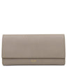 セリーヌ CELINE ラージフラップ ウォレット 10B563BEL Pebble カーフ 二つ折り財布 ゴールド金具 グレージュ