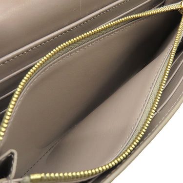 セリーヌ CELINE ラージフラップ ウォレット 10B563BEL Pebble カーフ 二つ折り財布 ゴールド金具 グレージュ