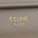 セリーヌ CELINE ラージフラップ ウォレット 10B563BEL Pebble カーフ 二つ折り財布 ゴールド金具 グレージュ