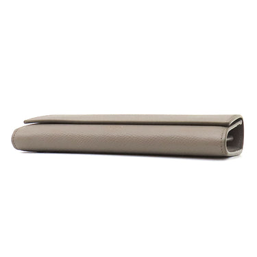 セリーヌ CELINE ラージフラップ ウォレット 10B563BEL Pebble カーフ 二つ折り財布 ゴールド金具 グレージュ
