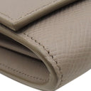 セリーヌ CELINE ラージフラップ ウォレット 10B563BEL Pebble カーフ 二つ折り財布 ゴールド金具 グレージュ