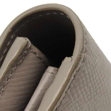 セリーヌ CELINE ラージフラップ ウォレット 10B563BEL Pebble カーフ 二つ折り財布 ゴールド金具 グレージュ