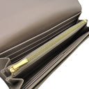 セリーヌ CELINE ラージフラップ ウォレット 10B563BEL Pebble カーフ 二つ折り財布 ゴールド金具 グレージュ
