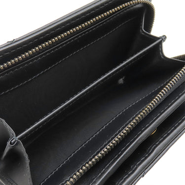 グッチ GUCCI ダブルG カードケースウォレット 781583 DTDHT 1000 ブラック レザー キルティングレザー 二つ折り財布 ゴールド金具 コンパクト シェブロン