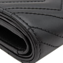 グッチ GUCCI ダブルG カードケースウォレット 781583 DTDHT 1000 ブラック レザー キルティングレザー 二つ折り財布 ゴールド金具 コンパクト シェブロン