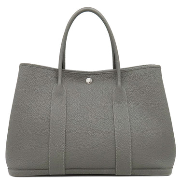 エルメス HERMES ガーデンパーティー PM グリメイヤー ネゴンダ トートバッグ シルバー金具 ライトグレー
