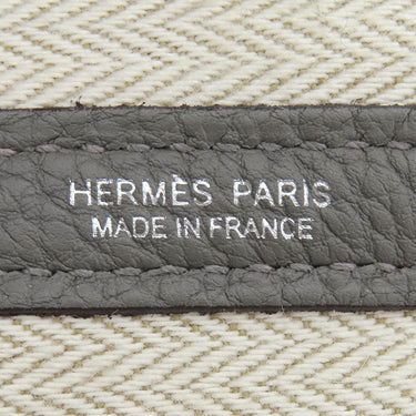 エルメス HERMES ガーデンパーティー PM グリメイヤー ネゴンダ トートバッグ シルバー金具 ライトグレー