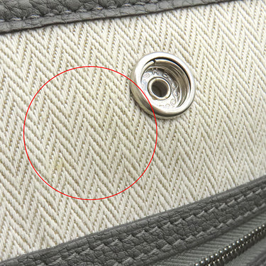 エルメス HERMES ガーデンパーティー PM グリメイヤー ネゴンダ トートバッグ シルバー金具 ライトグレー