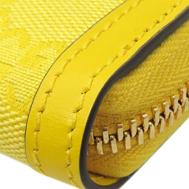 グッチ GUCCI ジッピー コインパース 790037 イエロー レザー GGキャンバス コインケース ゴールド金具 黄色 小銭入れ ラウンドジップ