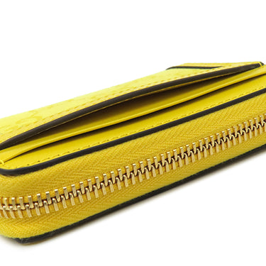 グッチ GUCCI ジッピー コインパース 790037 イエロー レザー GGキャンバス コインケース ゴールド金具 黄色 小銭入れ ラウンドジップ