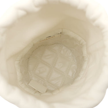 シャネル CHANEL マトラッセ ミニバケット チェーンショルダー ホワイト レザー ショルダーバッグ シャンパンゴールド金具 白 巾着バッグ