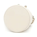 シャネル CHANEL マトラッセ ミニバケット チェーンショルダー ホワイト レザー ショルダーバッグ シャンパンゴールド金具 白 巾着バッグ