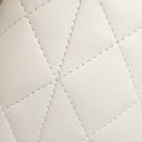 シャネル CHANEL マトラッセ ミニバケット チェーンショルダー ホワイト レザー ショルダーバッグ シャンパンゴールド金具 白 巾着バッグ