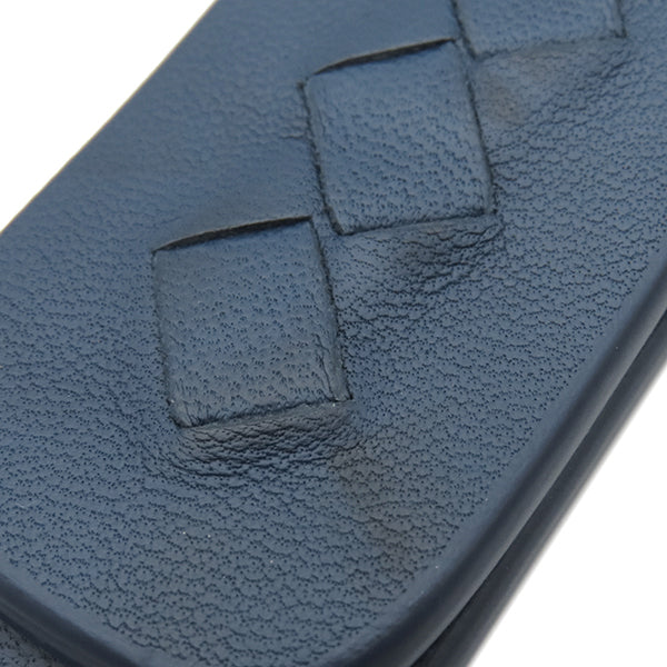ボッテガヴェネタ BOTTEGA VENETA イントレチャート ネイビー レザー