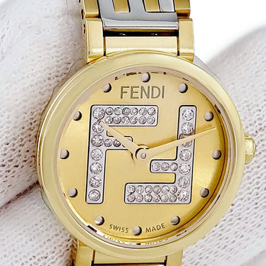 腕時計 フェンディ FENDI フォーエバー フェンディ FF F103606201 クオーツ レディース 新品同様 純正ダイヤ SS×GP ドット ラウンド