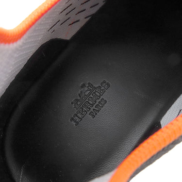 エルメス HERMES エクレール H2210982Z ブラック×オレンジ ファブリック #41 スニーカー 黒 Hロゴ スリッポンスニーカー メッシュ