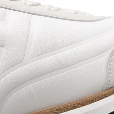 エルメス HERMES イージー EASY H221901Z ホワイト カーフ シェーブルベロア #40 スニーカー 白 茶 レザー 新品 未使用 ソルド品