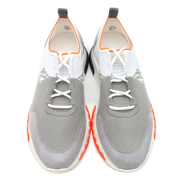 エルメス HERMES エクスプロイト 221902Z オレンジ×グレー ニット