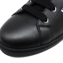 エルメス HERMES アヴァンタージュ H201459Z ブラック レザー #40.5 スニーカー 黒 白ロゴ バイアスH