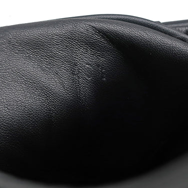 エルメス HERMES アヴァンタージュ H201459Z ブラック レザー #40.5 スニーカー 黒 白ロゴ バイアスH