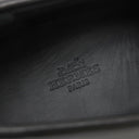 エルメス HERMES シングル モンクストラップ モカシン ブラック レザー #40.5 ローファー シルバー金具 黒 ビジネスシューズ ドレスシューズ ソルド品