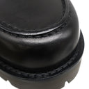 エルメス HERMES シングル モンクストラップ モカシン ブラック レザー #40.5 ローファー シルバー金具 黒 ビジネスシューズ ドレスシューズ ソルド品