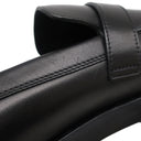 エルメス HERMES シングル モンクストラップ モカシン ブラック レザー #40.5 ローファー シルバー金具 黒 ビジネスシューズ ドレスシューズ ソルド品