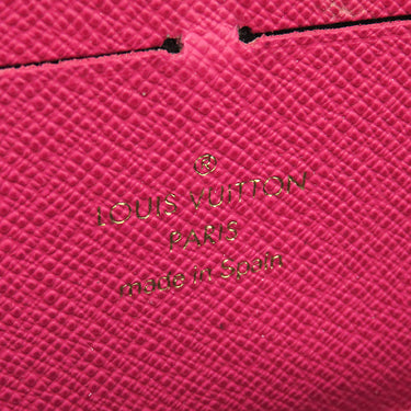 ルイヴィトン LOUIS VUITTON ポルトフォイユ クレマンス M60742 フューシャ モノグラムキャンバス 長財布 ゴールド金具 ピンク ラウンドファスナー