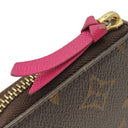 ルイヴィトン LOUIS VUITTON ポルトフォイユ クレマンス M60742 フューシャ モノグラムキャンバス 長財布 ゴールド金具 ピンク ラウンドファスナー