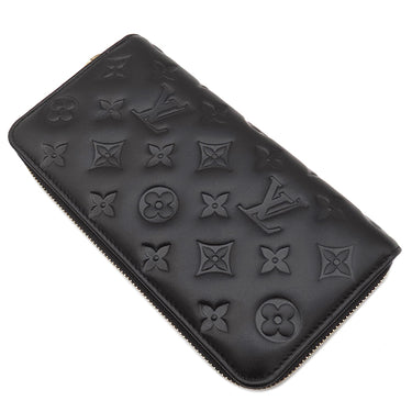 ルイヴィトン LOUIS VUITTON ジッピー ウォレット M81510 ノワール ラムスキン クッサン 長財布 ゴールド金具 黒 ラウンドファスナー