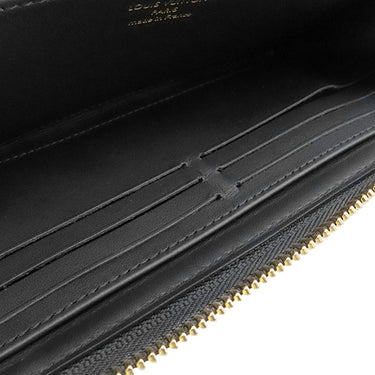 ルイヴィトン LOUIS VUITTON ジッピー ウォレット M81510 ノワール ラムスキン クッサン 長財布 ゴールド金具 黒 ラウンドファスナー