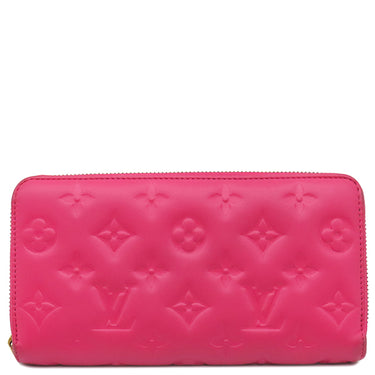 ルイヴィトン LOUIS VUITTON ジッピーウォレット M82737 ブーゲンビリア レザー 長財布 ゴールド金具 モノグラム エンボス ラウンドファスナー