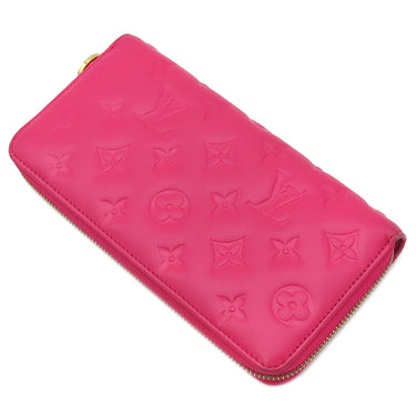 ルイヴィトン LOUIS VUITTON ジッピーウォレット M82737 ブーゲンビリア レザー 長財布 ゴールド金具 モノグラム エンボス ラウンドファスナー